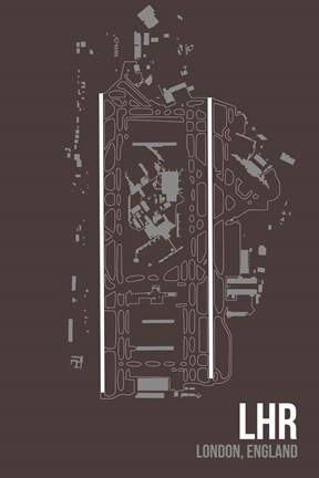 Framed LHR Airport Layout Print