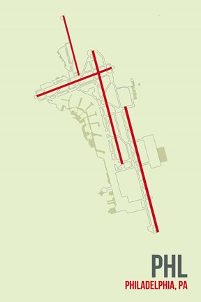Framed PHL Airport Layout Print