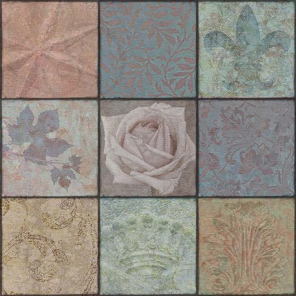 Framed Classic Ornaments Nine-Square Print