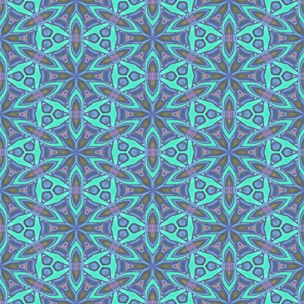 Framed Stained Glass Pattern Print