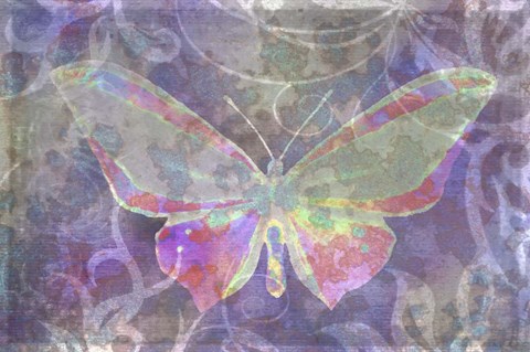 Framed Purple Pink Butterfly Watercolor Print