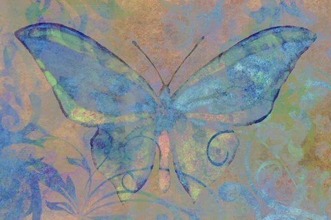 Framed Turquoise Butterfly Print