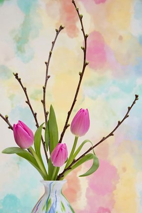 Framed Tulips and Aquarel II Print