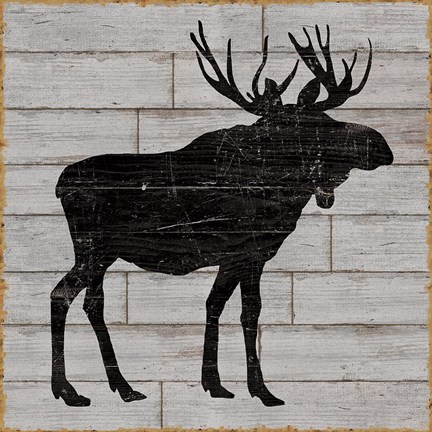 Framed Lake Lodge I Grey no Words Print