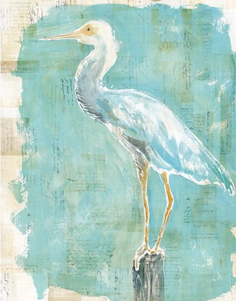 Framed Coastal Egret II Print