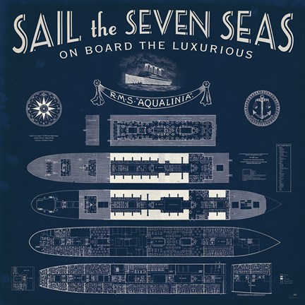 Framed Blueprint Luxury Liner Print