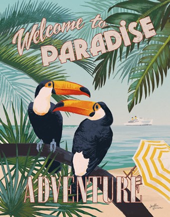 Framed Welcome to Paradise II Print