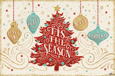 Framed Trimming the Tree II Print