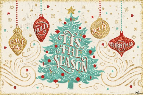 Framed Trimming the Tree I Print