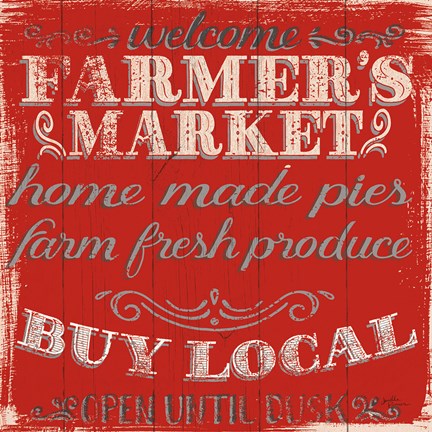 Framed Farmers Market X Print