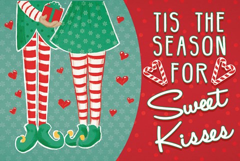 Framed Retro Christmas III Bright Print