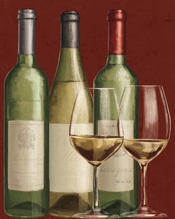 Framed Bistro Paris White Wine Print