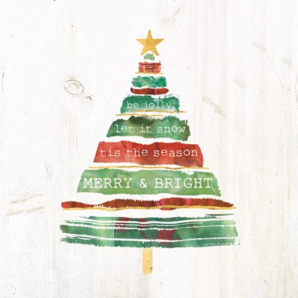 Framed Tree Trimming I on White Wood Print