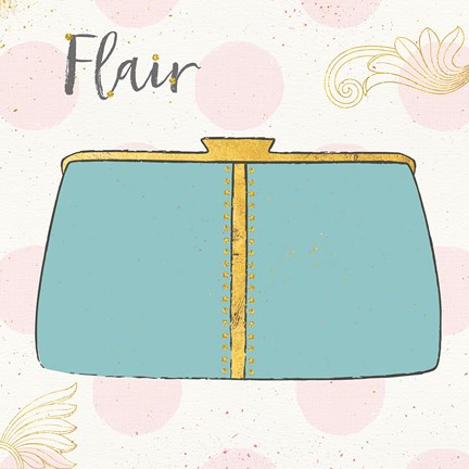 Framed Fashion Blooms I Blue Print