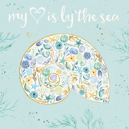 Framed Seaside Blossoms III Print