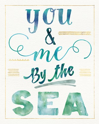 Framed Coastal Words II v.2 Print