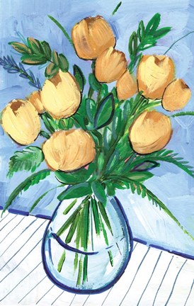 Framed Yellow Centerpiece II Print