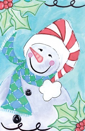 Framed Happy Snowman II Print