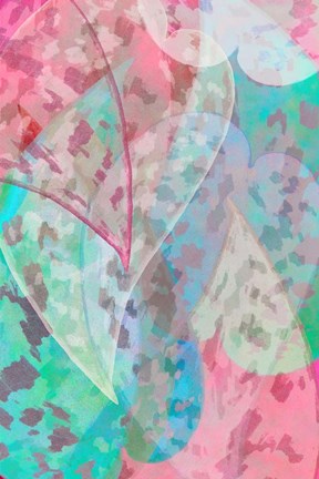 Framed Leaf Pattern VII Print