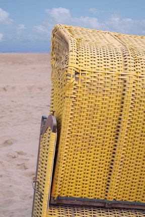 Framed Yellow Beach Chair Print