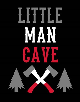 Framed Little Man Cave Lumberjack Print