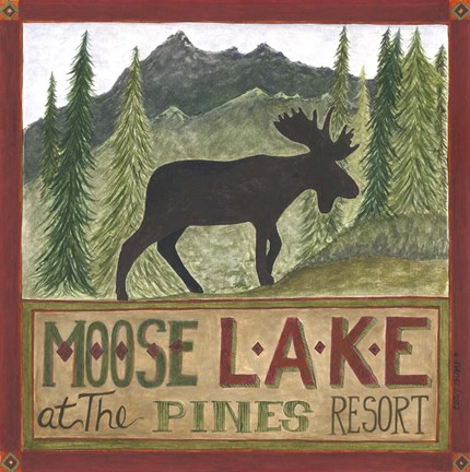 Framed Moose Lake Print