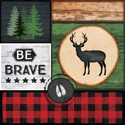 Framed Be Brave Print