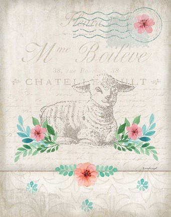 Framed French Spring Lamb Print