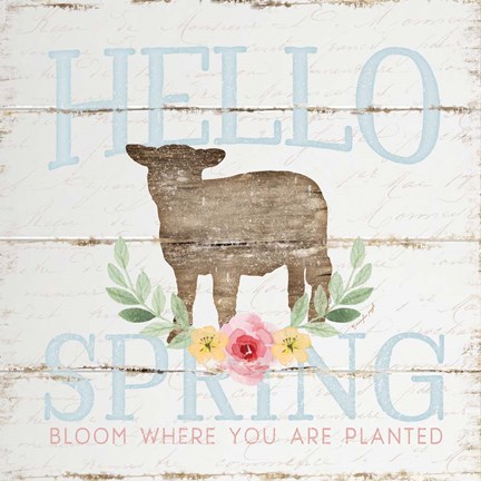 Framed Hello Spring Print