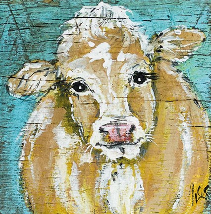 Framed Cow Face Print