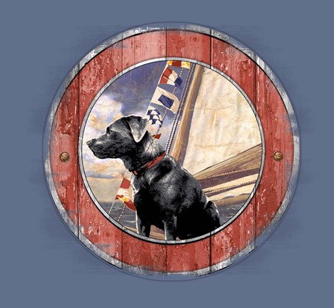 Framed Sea Faring Dog Print