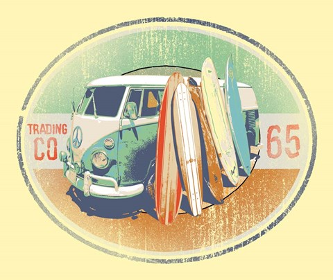 Framed Surfing Print