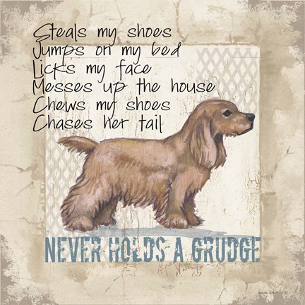 Framed Cocker Spaniel Print