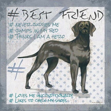 Framed Hashtag II Print