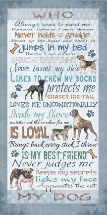 Framed Who, My Dog II Print
