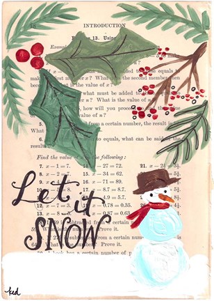 Framed Let It Snow Print