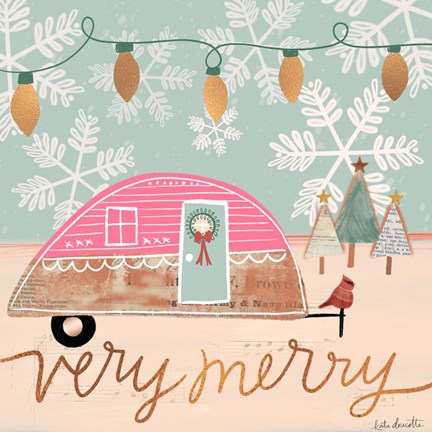 Framed Merry Camper Print