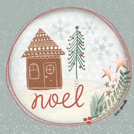 Framed Noel Snow Globe Print