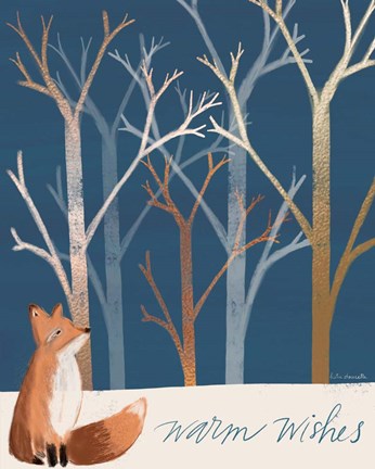 Framed Warm Wishes Fox Print