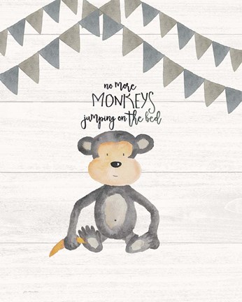Framed No More Monkeys Print