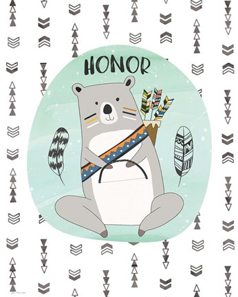 Framed Honor Bear Print