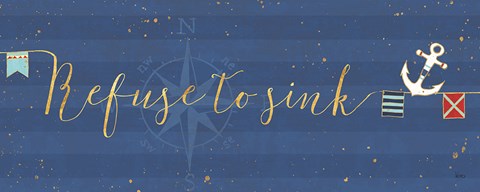 Framed Underlined Nautical VIII Print