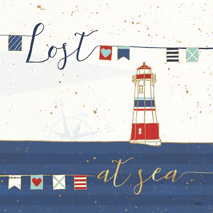 Framed Underlined Nautical I Print