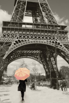 Framed Paris in the Rain II Print