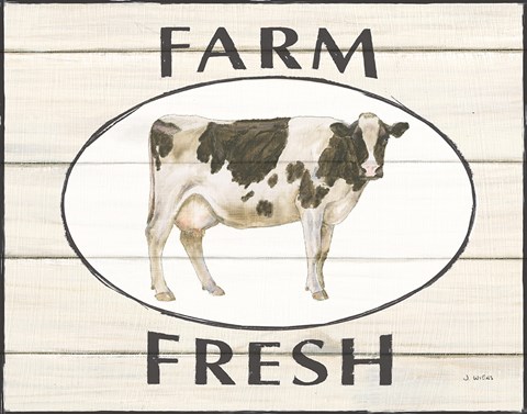 Framed Country Cow IV Print