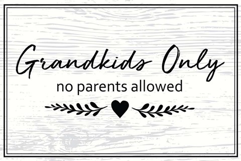Framed Grandkids Only Print