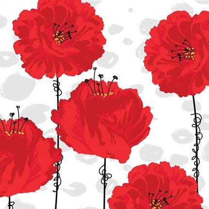 Framed Poppy I Print