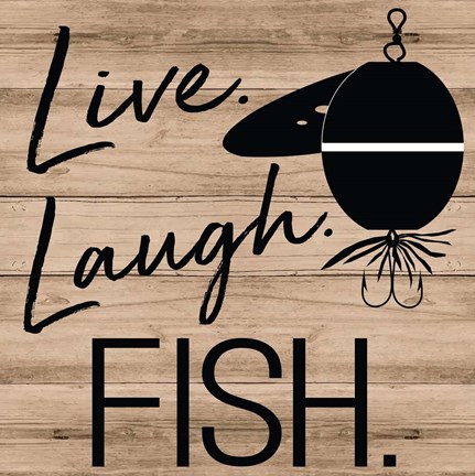 Framed Live Laugh Fish Print