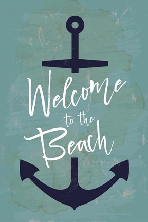 Framed Welcome to the Beach Print