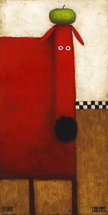 Framed Red Dog II Print
